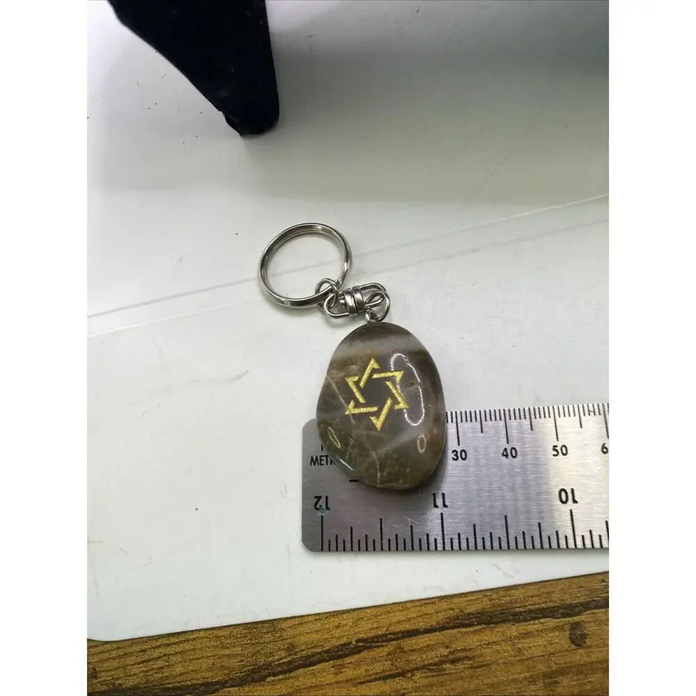 Jewish Faith Rock Keychain